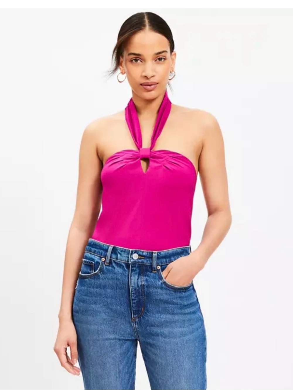 LOFT Keyhole Halter Top NWOT